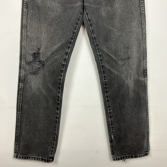 Wrangler Vintage Distressed Faded Black Jeans Sz 29 x 30 - Picture 3 of 9